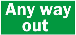 Any way out banner