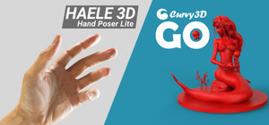 3D Art Tool Bundle: HAELE 3D - Hand Poser Lite & Curvy3D GO banner