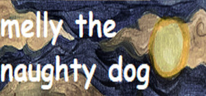 Melly the naughty dog banner