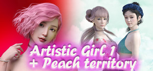 Peach+art girl banner
