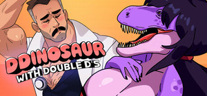 DDinosaur with Double D's banner