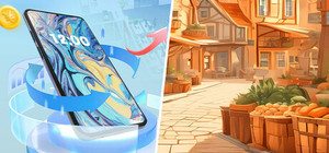 Old Market Simulator & Mad Smartphone Tycoon banner