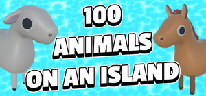 100 ANIMALS ON AN ISLAND banner