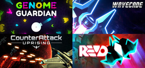 Bullet Hell Shoot 'Em Ups: Genome Guardian ➕ WAVECADE ➕ CounterAttack: Uprising ➕ REVO banner