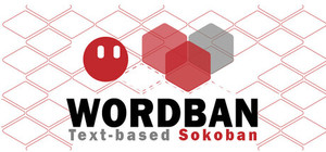 Wordban: a text-based Sokoban game banner