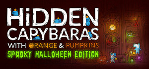 Hidden Capybaras with Orange and Pumpkins: Spooky Halloween Edition banner