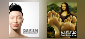 HAELE 3D - Feet Poser Pro + Portrait Studio Lite - Art References banner