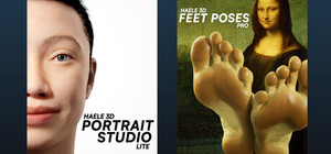 HAELE 3D - Feet Poser Pro + Portrait Studio Lite - Art References banner