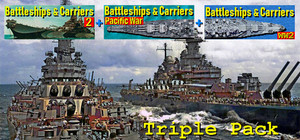 Triple Pack: Battleships and Carriers 2 + BC1 Pacific War + Battleships and Carriers 1 banner