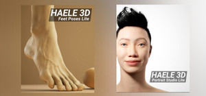 HAELE 3D - Foot and Face Lite Anatomy Drawing References banner