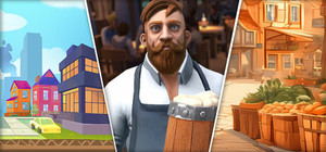 Old Market Simulator & Inn Tycoon & Cardboard Town banner