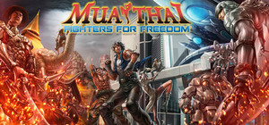Muatythai fighters for freedom banner