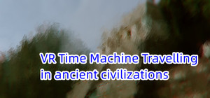VR Time Machine Travelling in ancient civilizations: Mayan Kingdom, Inca Empire, Indians, and Aztecs before conquest A.D.1000 banner