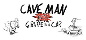 Caveman hits Giraffe in a Car banner