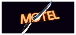 The motel banner