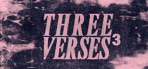 THREE VERSES³ banner