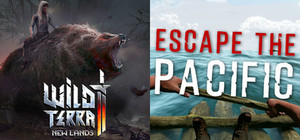 🏰 Wild Terra 2 × Escape The Pacific 🌊: Survive, craft, build on the island banner