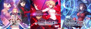 Fate/stay night REMASTERED + MELTY BLOOD: TYPE LUMINA + WITCH ON THE HOLY NIGHT banner