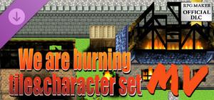 RPG Maker MV - We are burning tile and character set banner