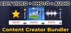 Content Creator Bundle (VideoPad, WavePad, PhotoPad) banner