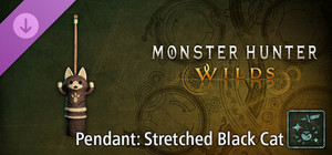 Monster Hunter Wilds - Pendant: Stretched Black Cat banner