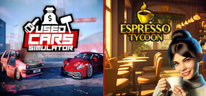 Used Cars Simulator and Espresso Tycoon banner