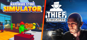 Hardware Store Simulator and Thief Simulator banner