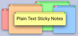 Plain Text Sticky Notes banner