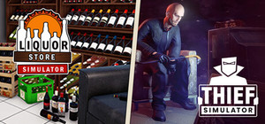 Liquor Store Simulator and Thief Simulator banner