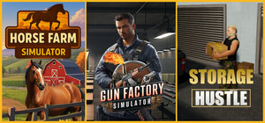 Hustling Horse with Guns banner