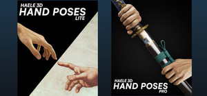 HAELE 3D - Hand Poses Lite -> Hand Poses Pro Upgrade banner