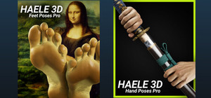 HAELE 3D - Hand Poses Pro + Feet Poses Pro - Pose Drawing References banner