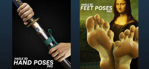 HAELE 3D - Hand Poses Pro + Feet Poses Pro - Pose Drawing References banner