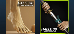 HAELE 3D - Hand Poses Pro + Feet Poses Lite - Pose Drawing References banner