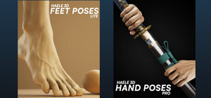 HAELE 3D - Hand Poses Pro + Feet Poses Lite - Pose Drawing References banner