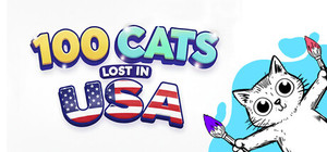 100 Cats Lost In USA Find & Color banner
