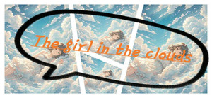 The girl in the clouds banner