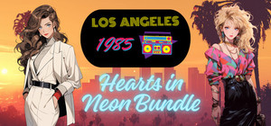 Los Angeles 1985: Heartbeats in Neon banner