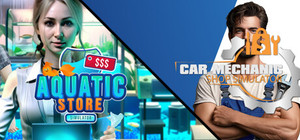 Car Mechanic Shop and Aquatic Shop banner