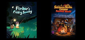 Fischer's Fishing Journey & Stickman Strikes: Conquer Fantasy World banner