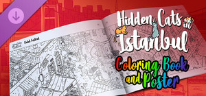 Hidden Cats in Istanbul - Printable PDF Coloring Book and Poster banner