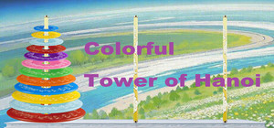 Colorful Tower of Hanoi banner