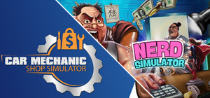 Nerd in Car Mech Shop banner