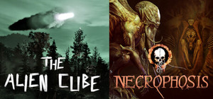 The Alien Cube + Necrophosis banner