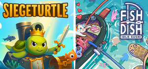 Siegeturtle + Fish to Dish: Idle Sushi banner