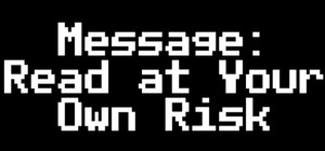Message: Read at Your Own Risk banner