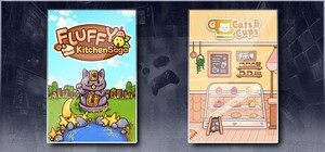 Fluffy Kitchen Saga & Cats & Cups banner