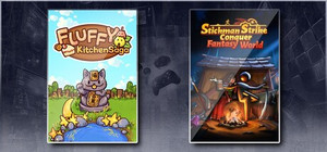 Fluffy Kitchen Saga & Stickman Strikes: Conquer Fantasy World banner
