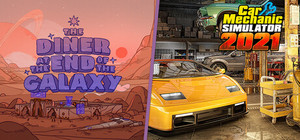 The Diner at the End of the Galaxy and Car Mechanic Simulator 2021 banner