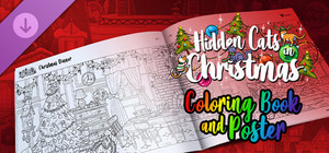 Hidden Cats in Christmas - Coloring Book and Poster banner
